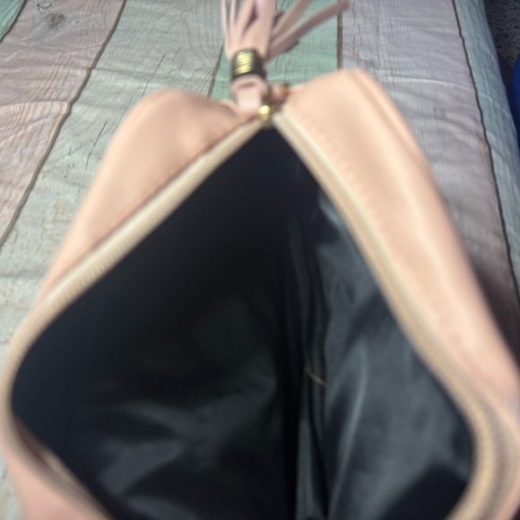 Quilted Pink Crossbody Bag with Butterfly Accent - Picture 4 of 6